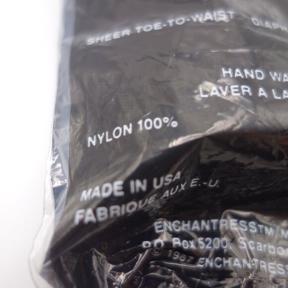 Vintage 1987 ENCHANTRESS X-TALL-MOCHA Cotton-Lined Gusset 100% Nylon Pantyhose - Picture 8 of 10